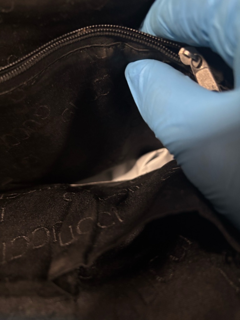 Gucci Black Patent Leather Mini Backpack with Front Zip Pocket - Picture 2 of 4